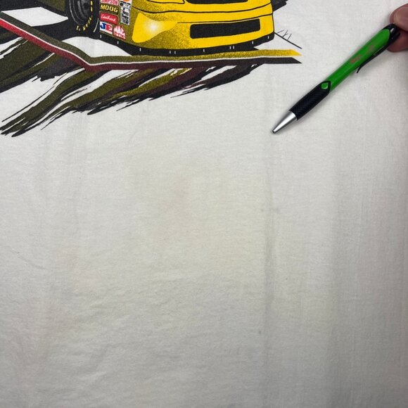 Vintage White Nascar 50th Anniversary Moog Chasis Parts Hanes T Shirt Mens L - Picture 3 of 15